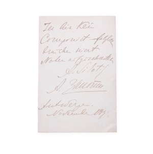 Alexander Siloti (Oleksandr Illich Ziloti) (1863 - 1945) | Handwritten letter