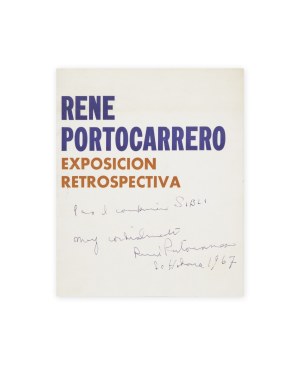 Rene Portocarrero (1912 - 1986) | Hand signed dedication to Dr. Siblík