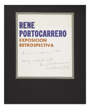 Rene Portocarrero (1912 - 1986) | Hand signed dedication to Dr. Siblík