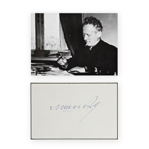 Mikhail Aleksandrovich Sholokhov (1905 - 1984) | Handwritten autograph and original photo