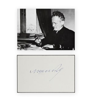 Mikhail Aleksandrovich Sholokhov (1905 - 1984) | Handwritten autograph and original photo