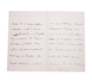 Alexander Sergeyevich Taneyev (1850 - 1918) | Handwritten letter with signature