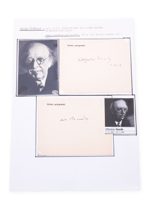 Vítězslav Novák (1870 - 1949) | Two signatures on the card