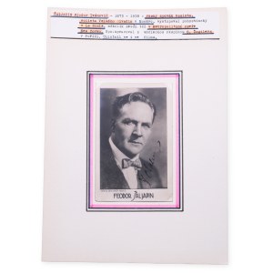 Fyodor Ivanovich Chaliapin (1873 - 1938) | Signature on photo