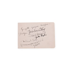 Michael Mike Gold + Louis Aragon + Egon Erwin Kisch | Signatures of personalities on the card