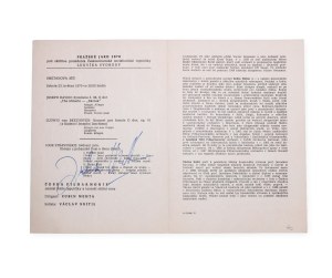Zubin Mehta (1936*) | Concert program with original signature