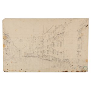 BEDŘICH HAVRÁNEK (CZECH / BOHEMIAN 1821 - 1899) - Nuremberg - Study for a painting