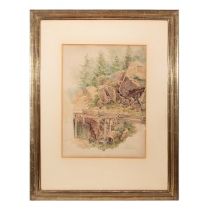 BEDŘICH HAVRÁNEK (TSCHECHISCH / BÖHEMISCH 1821 - 1899) - Hölzerner Mühlenantrieb