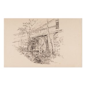 BEDŘICH HAVRÁNEK (TCHÈQUE / BOHÉMIEN 1821 - 1899) - Étude d'une roue de moulin (Kulm)
