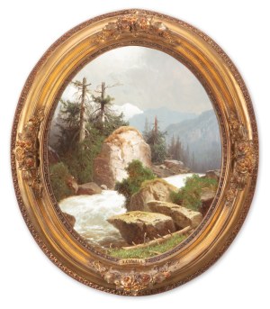 ADOLF CHWALA (CZECH / BOHEMIAN 1836 - 1900) - Mountain landscape after a storm