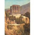 MICHAEL HAUBTMANN (TCHÈQUE / BOHÉMIEN 1843 - 1921) - Temple de Vesta à Tivoli