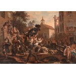 WILLIAM HOGARTH (SUCCESSOR) (UNITED KINGDOM / BRITISH) - The crowd carrying the judge out of the city