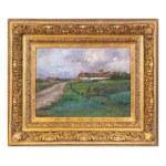 ZDENKA BRAUNEROVÁ (CZECH / BOHEMIAN 1858 - 1934) - Landscape from the area around Cayeux-sur-Mer