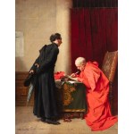 VOJTĚCH BARTONĚK (TCHÈQUE / BOHÉMIEN 1859 - 1908) - A la rencontre du Cardinal