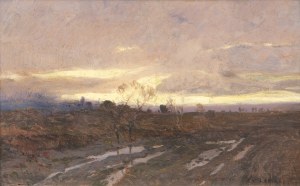 JOSEF ULLMANN (CZECH / BOHEMIAN 1870 - 1922) - After the rain