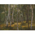 JOSEF HOLUB (CZECH / BOHEMIAN 1870 - 1957) - Birch grove
