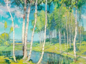 ALOIS KALVODA (CZECH / BOHEMIAN 1875 - 1934) - Birch grove