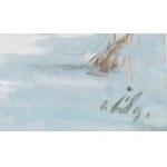 OTAKAR ČÍLA (CZECH / BOHEMIAN 1894 - 1977) - Fox with hare in winter landscape