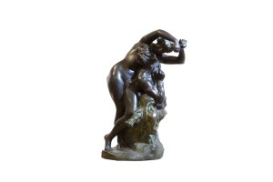 JEF LAMBEAUX (BELGIUM / BELGIAN 1852 - 1908) - Satyr and Nymph