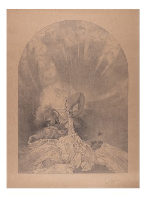 ALFONS MUCHA (CZECH / BOHEMIAN 1860 - 1939) - Kiss of spring