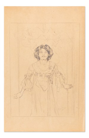 ALFONS MUCHA (CZECH / BOHEMIAN 1860 - 1939) - Girl
