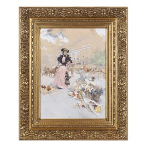LUDĚK MAROLD (CZECHY / BOHEMIAN 1865 - 1898) - Kwiaciarz w Maison de la Belle Jardinière