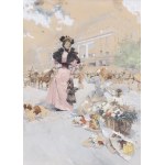 LUDĚK MAROLD (CZECHY / BOHEMIAN 1865 - 1898) - Kwiaciarz w Maison de la Belle Jardinière