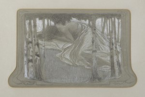 JAN PREISLER (CZECH / BOHEMIAN 1872 - 1918) - Final vignette to the poem by Julius Zeyer - Song about the mountain of good Juno by Roman Vasilicč