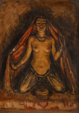 VIKTOR STRETTI (CZECH / BOHEMIAN 1878 - 1957) - Oriental priestess