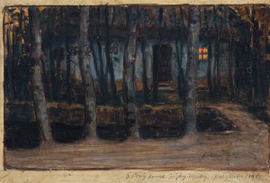 VIKTOR STRETTI (CZECH / BOHEMIAN 1878 - 1957) - Birthplace of Jožka Uprka - Kněždub