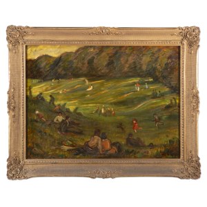 VIKTOR STRETTI (CZECH / BOHEMIAN 1878 - 1957) - Bois de la Cambre in Brussels