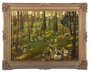 VIKTOR STRETTI (CZECH / BOHEMIAN 1878 - 1957) - Villa Borghese in Rome