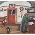PRAVOSLAV KOTÍK (ČECH / BOHEMIAN 1889 - 1970) - V chalupě