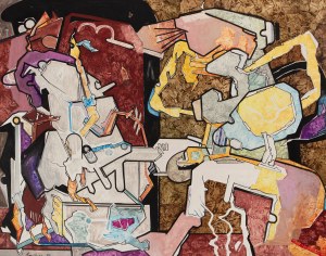 JAN SMETANA (CZECH / BOHEMIAN 1918-1998) - Grotesque Encounter II.