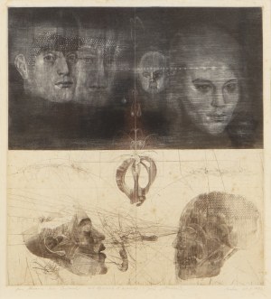 JIŘÍ ANDERLE (CZECH / BOHEMIAN 1936*) - Jan Tříska and Karla Chadimová