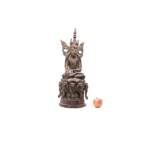 SEATED BODHISATTVA ON ELEPHANTS | BURMA (MYANMAR) (CAMBODIA / CAMBODIAN 20TH CENTURY)