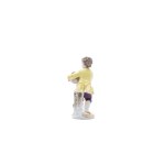 BOY WITH A BASKET OF FLOWERS | MEISSEN (GERMANY / GERMAN 20TH CENTURY)