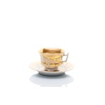 CUP AND SAUCER | BIRCH (PIRKENHAMMER), CHRISTIAN FISCHER (CZECH / BOHEMIAN AROUND 1850)