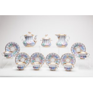 SIX-PERSON TEA SET | CHODAU (CHODOV) (CZECH / BOHEMIAN MID-19TH CENTURY)