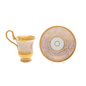 CUP AND SAUCER | KPM BERLIN (GERMANY / GERMAN 19TH CENTURY)