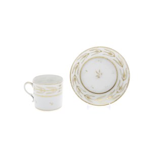 EMPIRE CUP AND SAUCER | LOCRE (PARIS) (FRANCE / FRENCH UNTIL 1824)