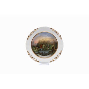 DECORATIVE PLATE | SLAVKOV (SCHLAGGENWALD) (CZECH / BOHEMIAN MID-19TH CENTURY)