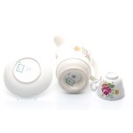 PORCELAIN TEAPOT, CUP AND SAUCER | VIENNA, SLAVKOV (SCHLAGGENWALD) (AUSTRIA / CZECH REPUBLIC / AUSTRIAN-CZECH 19TH CENTURY)