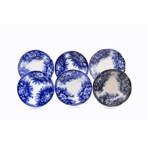 6 SHALLOW PLATES | OLD ROLE (CZECH / BOHEMIAN 19TH CENTURY)
