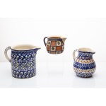 SET OF THREE CERAMIC JUGS | BOLESŁAWIEC (BUNZLAU), SILESIA (POLAND / POLISH LATE 19TH - EARLY 20TH CENTURY)