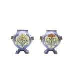 A PAIR OF DECORATIVE VASES WITH AN ALLEGORY OF SPRING AND AUTUMN IN THE STYLE OF ALFONS MUCHA | WESTERN EUROPE (WESTERN EUROPE / WESTERN EUROPEAN EARLY 20TH CENTURY)