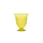 CUT URANIUM GLASS VASE | CZECHOSLOVAKIA (CZECH / BOHEMIAN 20TH CENTURY)