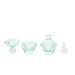 JAR AND BOTTLE FROM A TOILETRY SET | MOSER, KARLOVY VARY (CZECH / BOHEMIAN AFTER 1946)