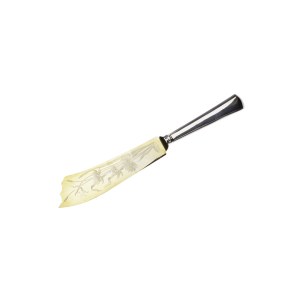 SILVER CAKE KNIFE WITH ART NOUVEAU DECOR | CZECHOSLOVAKIA (CZECH / BOHEMIAN)