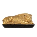 GILDED LION STATUE | EUROPE (EUROPE / EUROPEAN 19TH CENTURY)